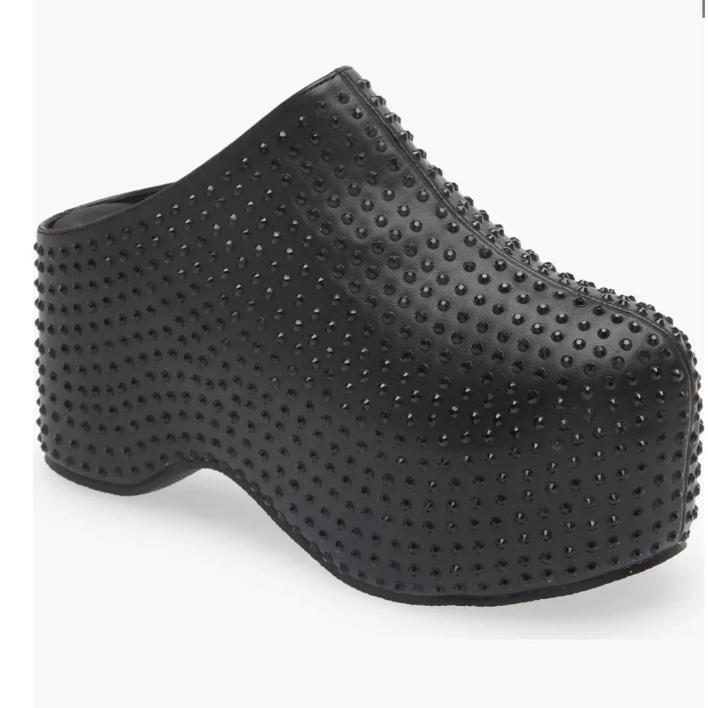 Black Studded Mules - Picture 2 of 9